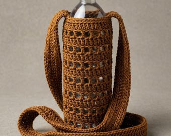 Patrón de ganchillo para portabotellas/bolso bandolera, ajuste personalizado/descarga en PDF