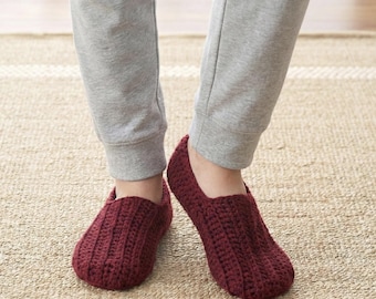 Patrón de crochet para pantuflas marineras • Crochet sin costuras • Opción de fieltrado • Apto para principiantes