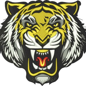 Fierce Roaring Tiger Head Embroidery Design | Mascot Machine File (Instant Download) 2 sizes
