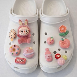 9 PC Anime Monster Shoe Charms, Kids Party Favors, Limited Time Special, Gift, Personalized Rosa