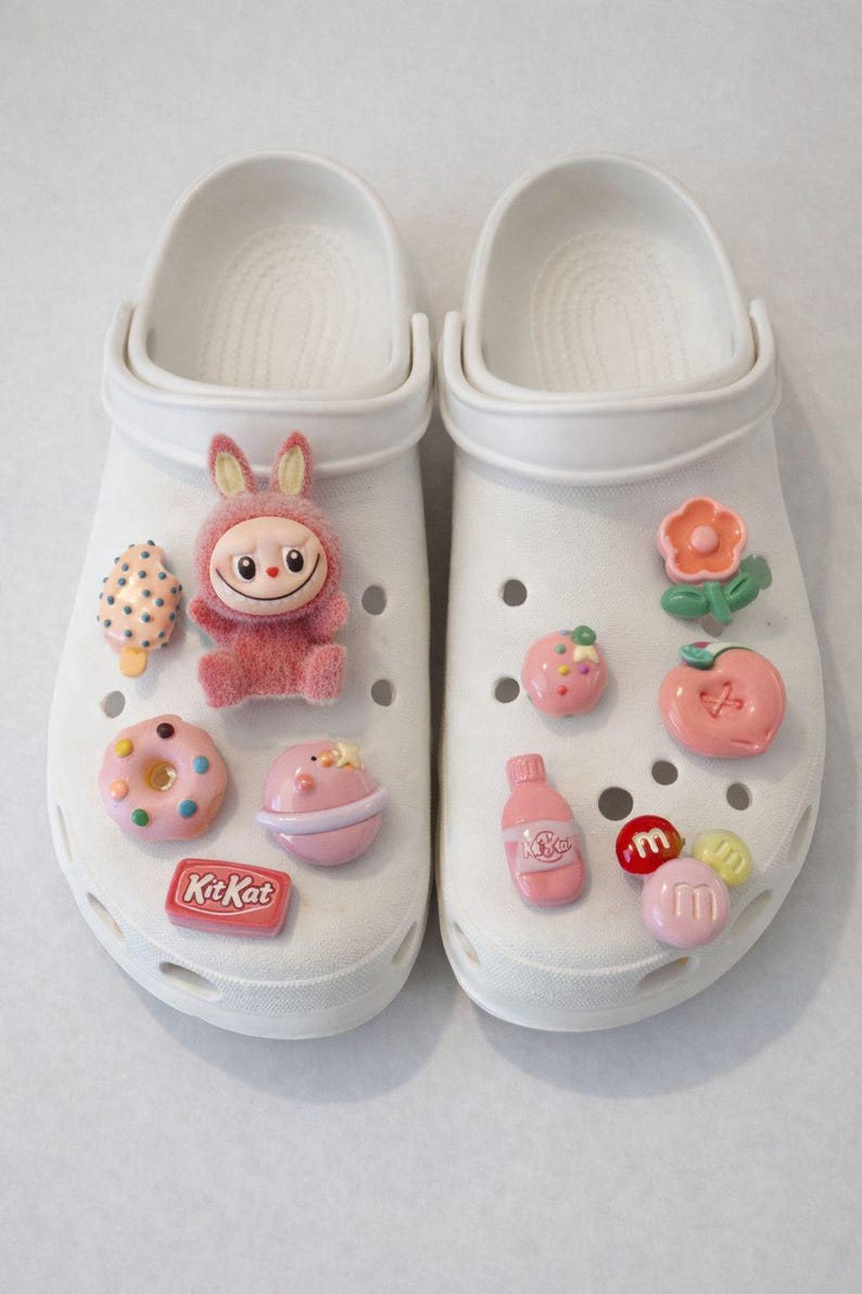 9 PC Anime Monster Shoe Charms, Kids Party Favors, Limited Time Special, Gift, Personalized Rosa
