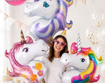 42'' Unicorn Foil Balloons | Kids Party Decor| Helium Balloons