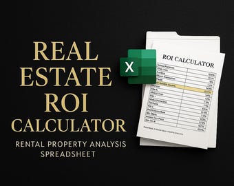 Real Estate ROI Calculator | Rental Property Analysis (Google Sheets + Excel Template)