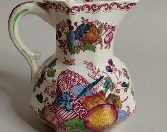 MASON'S Ironstone China, roter Obstkorb, England, Vintage Krug / Krug