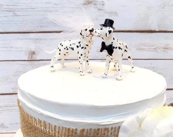 Dalmatian Dog Animal Wedding Cake Topper | We Do Too Pet Cake Decoration | Fireman Wedding