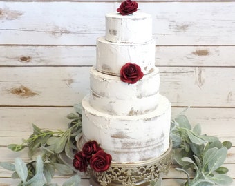 Burgundy Cake Flower Etsy