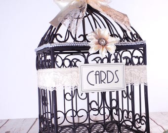 Victorian-Style Wedding Birdcage Card Holder | Wedding Card Box