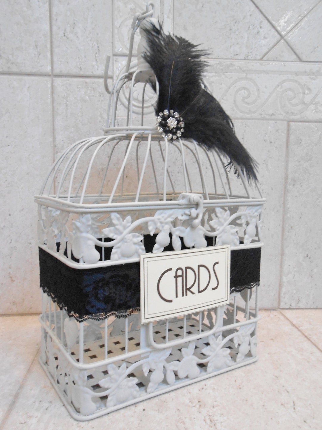 Gatsby Inspired Wedding Card Box | Wedding Birdcage Card Holder | Bird ...