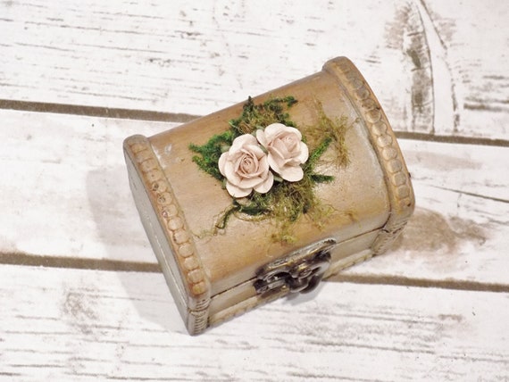 Rustic Ring Bearer Box Moss Ring Pillow Wedding Ring Box Etsy