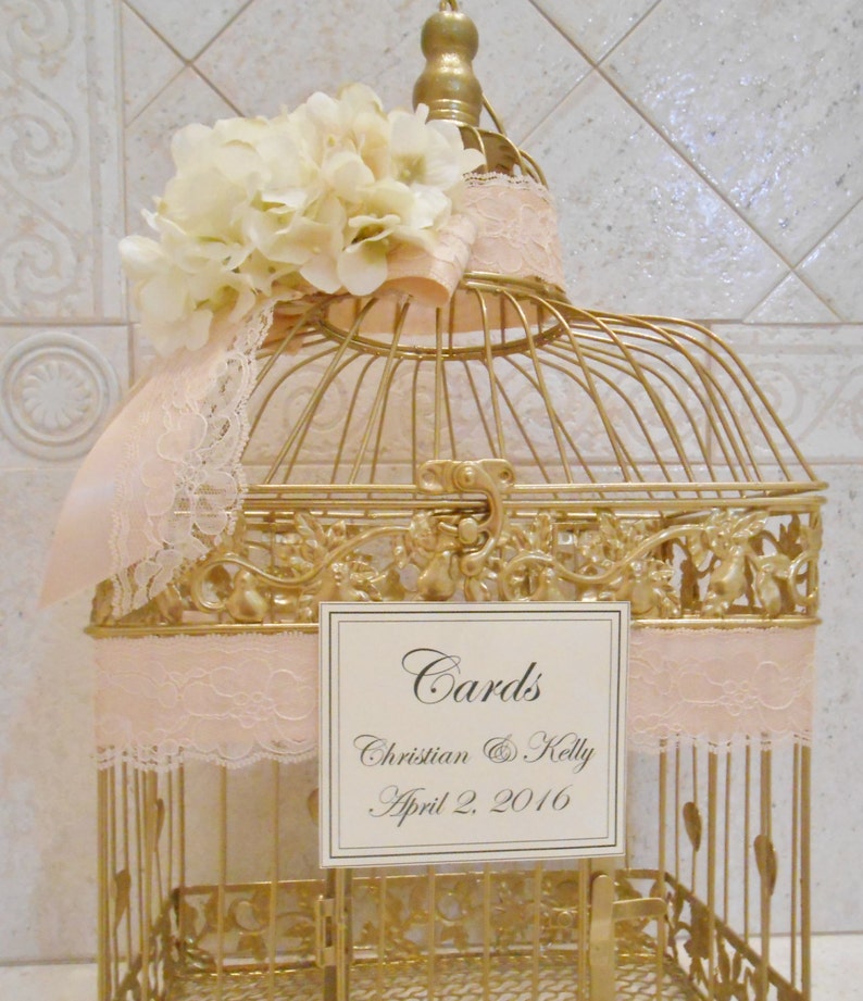 Gold Birdcage Wedding Card Holder Wedding Card Box Gold Etsy