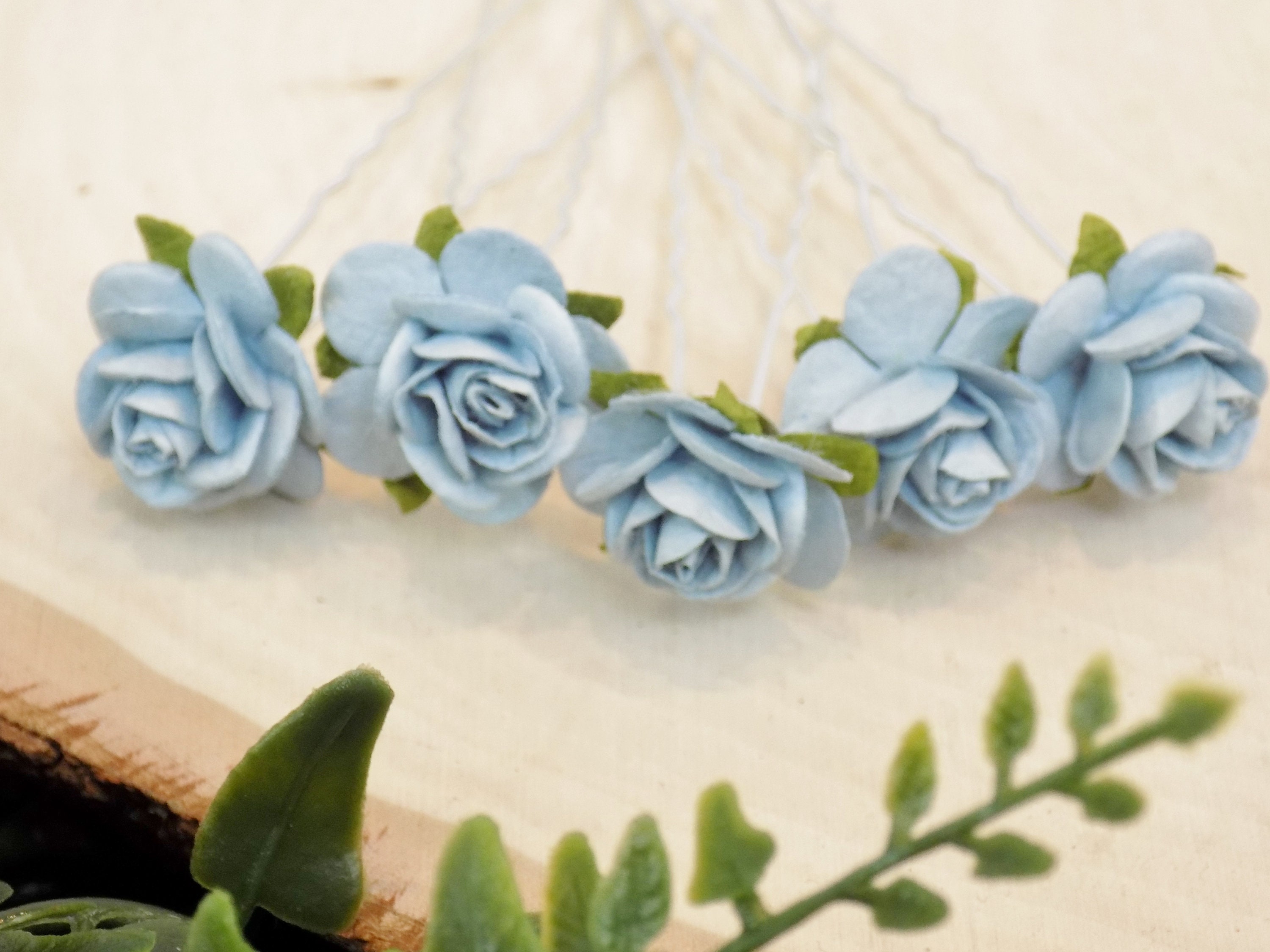 Something Blue Paper Flower Wedding Hair Pins Set of 5 Light - Etsy Something Blue Paper Flower Wedding Hair Pins Set of 5 Light - Etsy