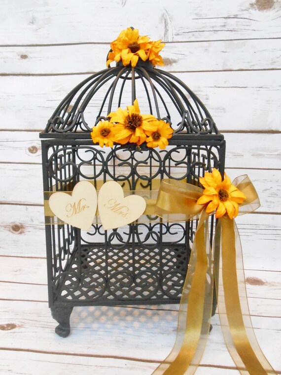 Fall Wedding Birdcage Card Holder Wedding Card Box Etsy