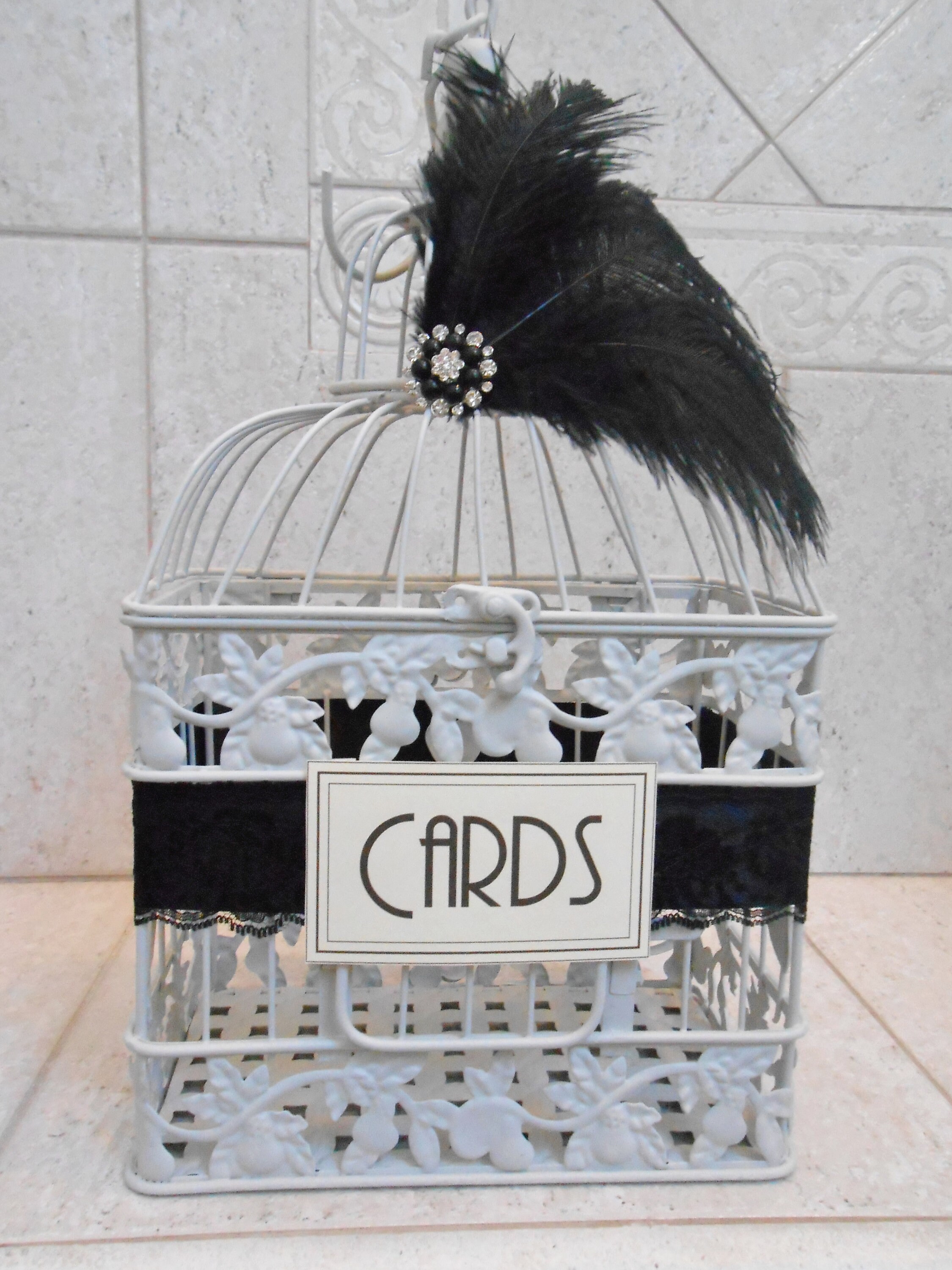 Gatsby Inspired Wedding Card Box | Wedding Birdcage Card Holder | Bird ...