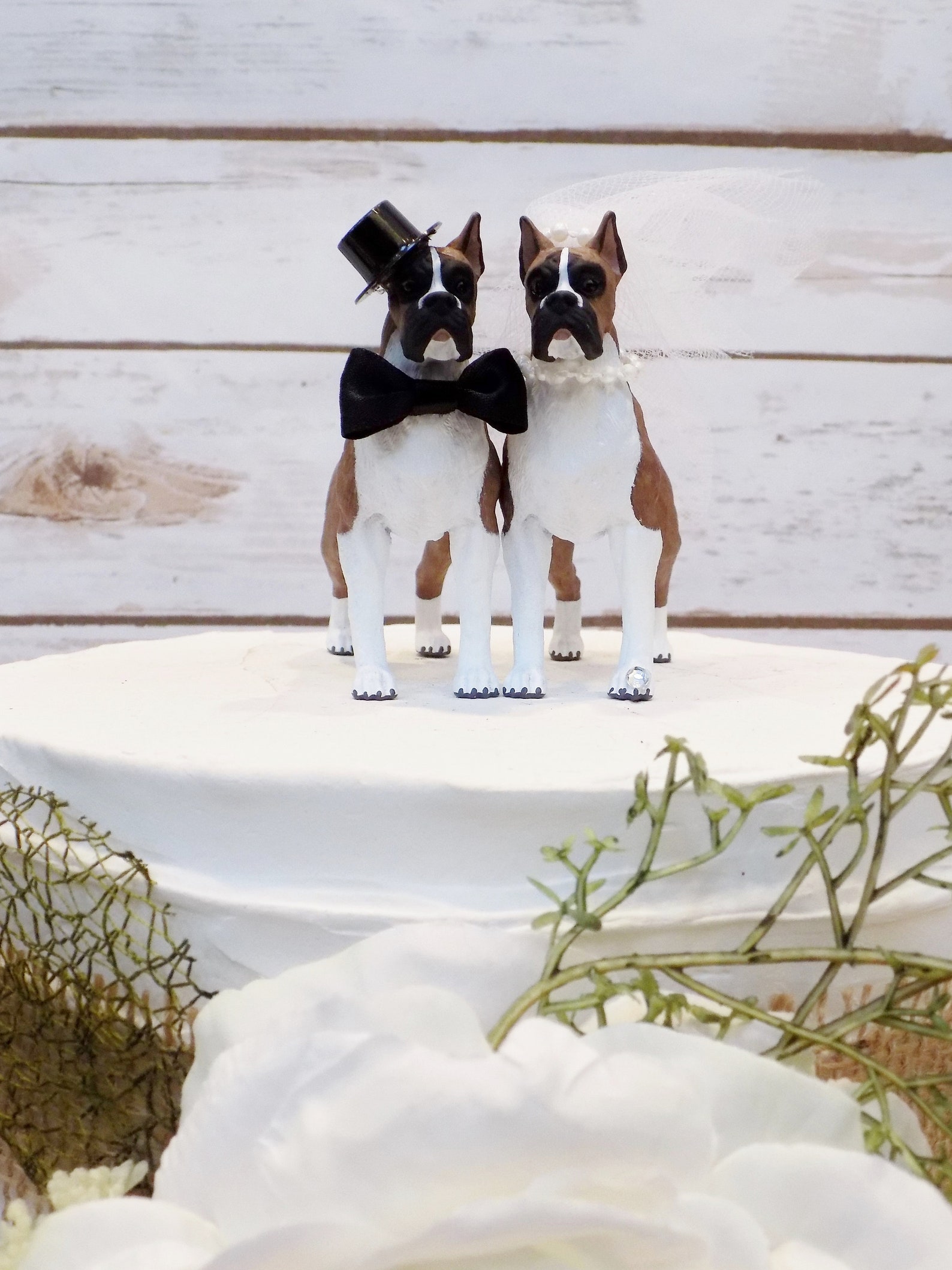 Boxer Dog Wedding Cake Topper Animal Cake Topper Pet Etsy