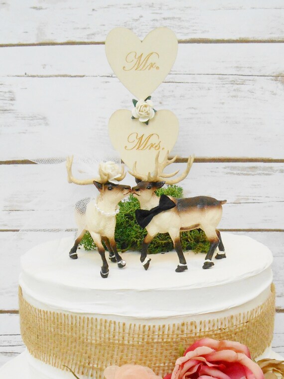 Wooden Mr Mrs Cut Out Cake Topper Weddng Cake Topper Personalsed - View #3
