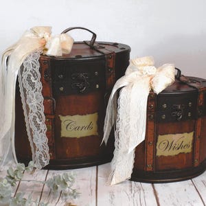 Suitcase Wedding Cards and Wishes Box | Vintage Style Trunk Card