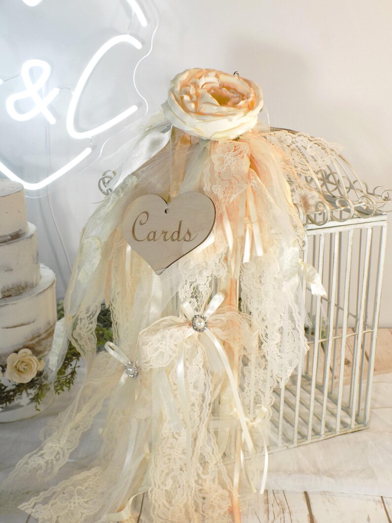 Extra Large Vintage Style Shabby Birdcage Card Holder Box | Wedding ...