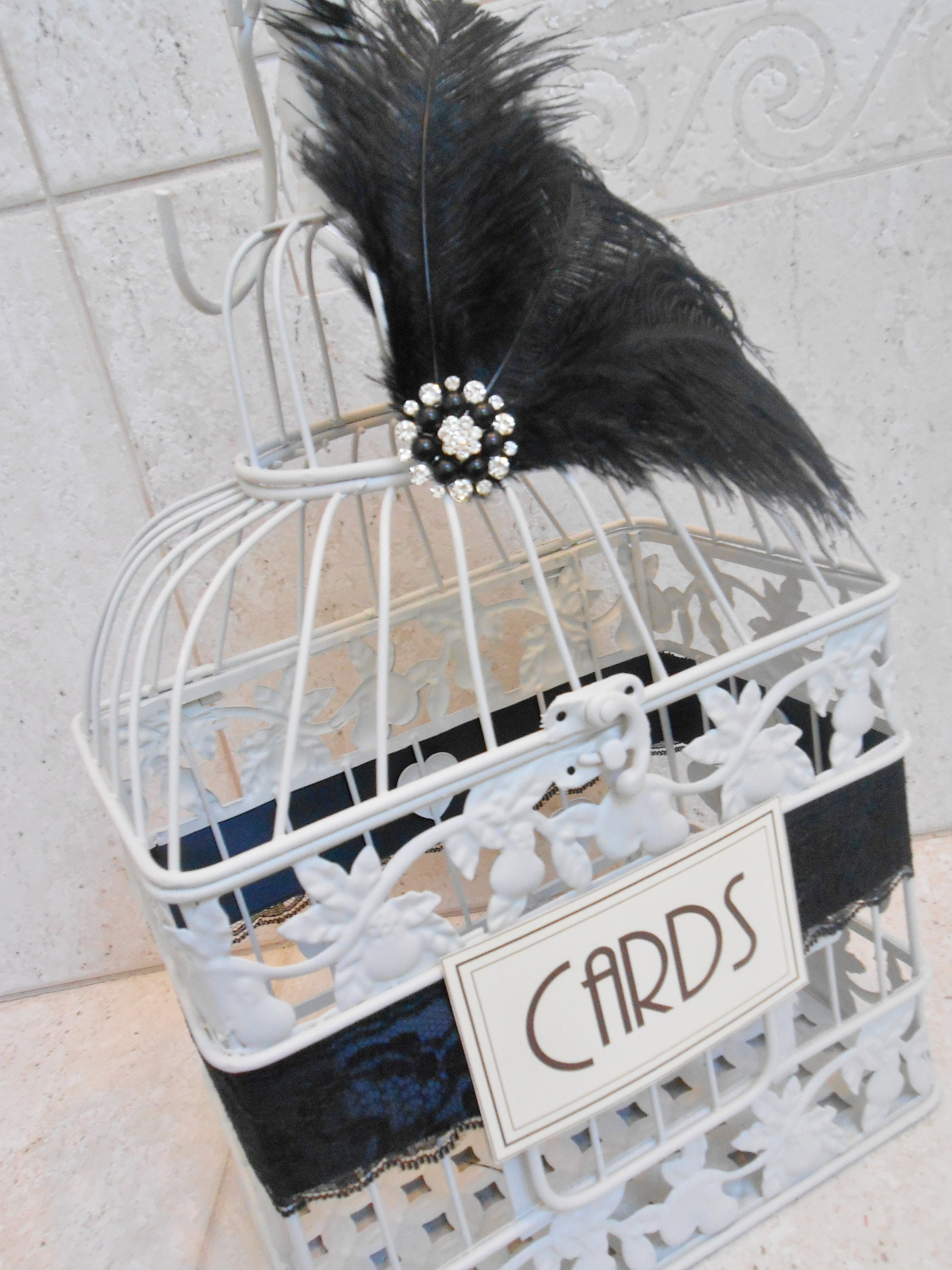 Gatsby Inspired Wedding Card Box | Wedding Birdcage Card Holder | Bird ...