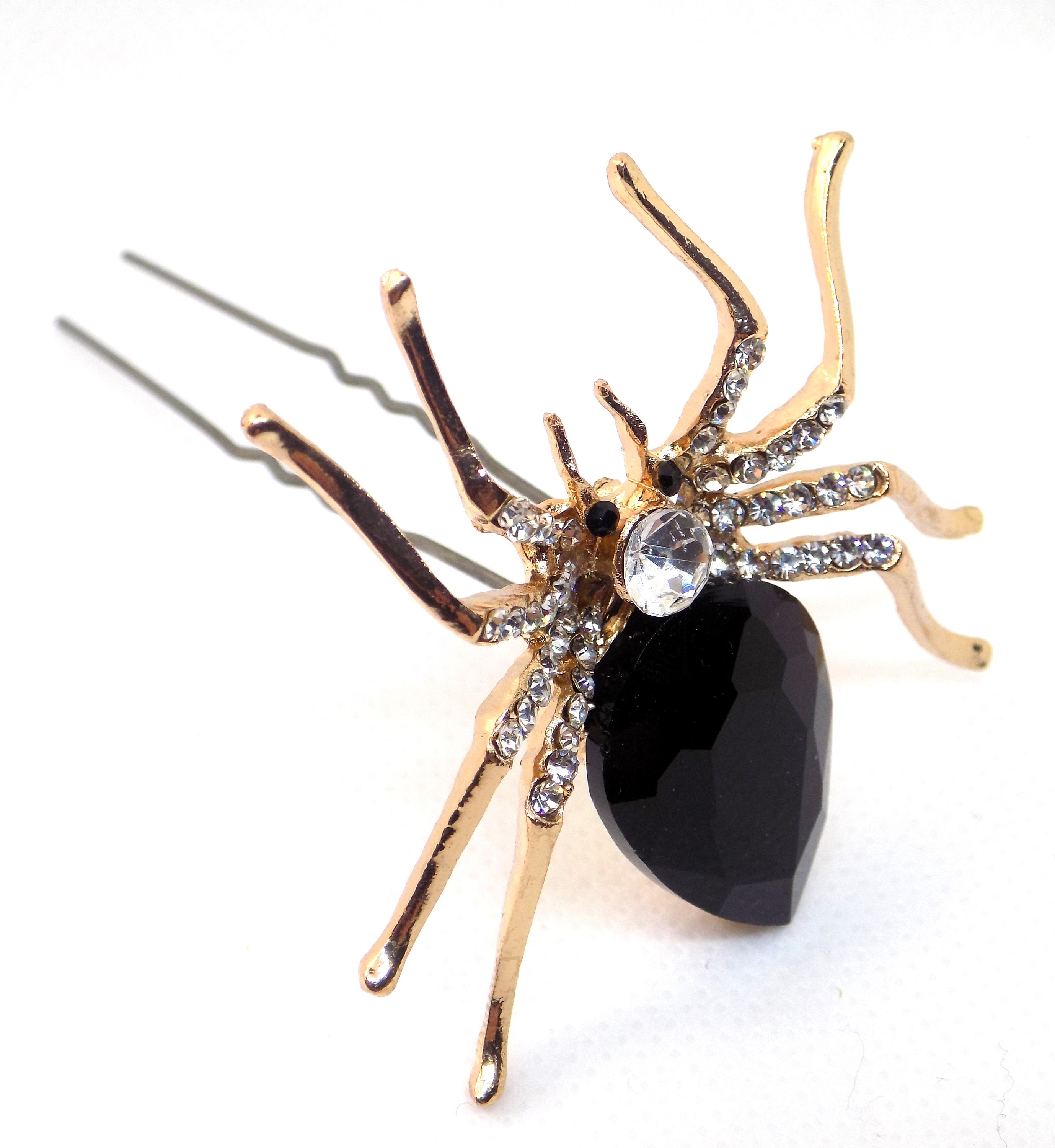 Spider Hair Pin | Rhinestone Hair Accessories | Gothic  display picture 3