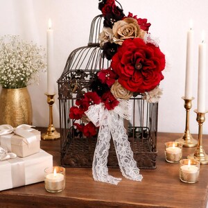 【公式】逐玉 豪華 ギフト記念BOX フォトカード ブレスレット付き セット Fall Wedding Birdcage Card Holder Box With LOCK & KEY | Wedding