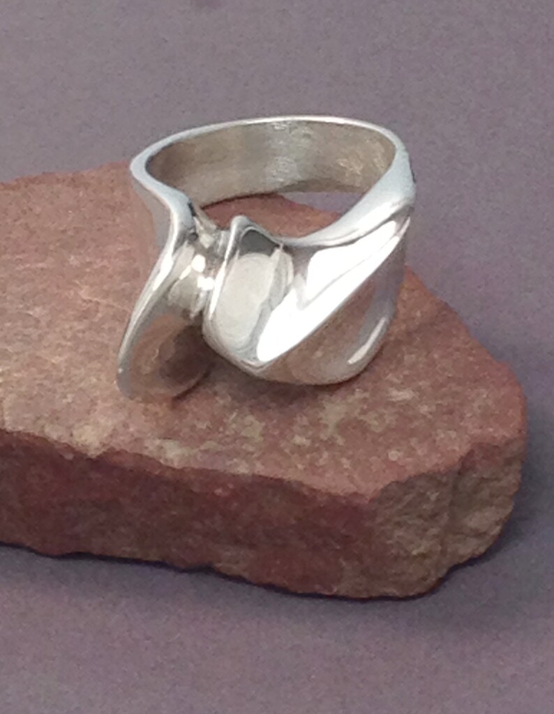 Model art.7A Sculpture Original Ring Art Jewelry Big Version Sterling Silver What size Do You need? Hand Carved