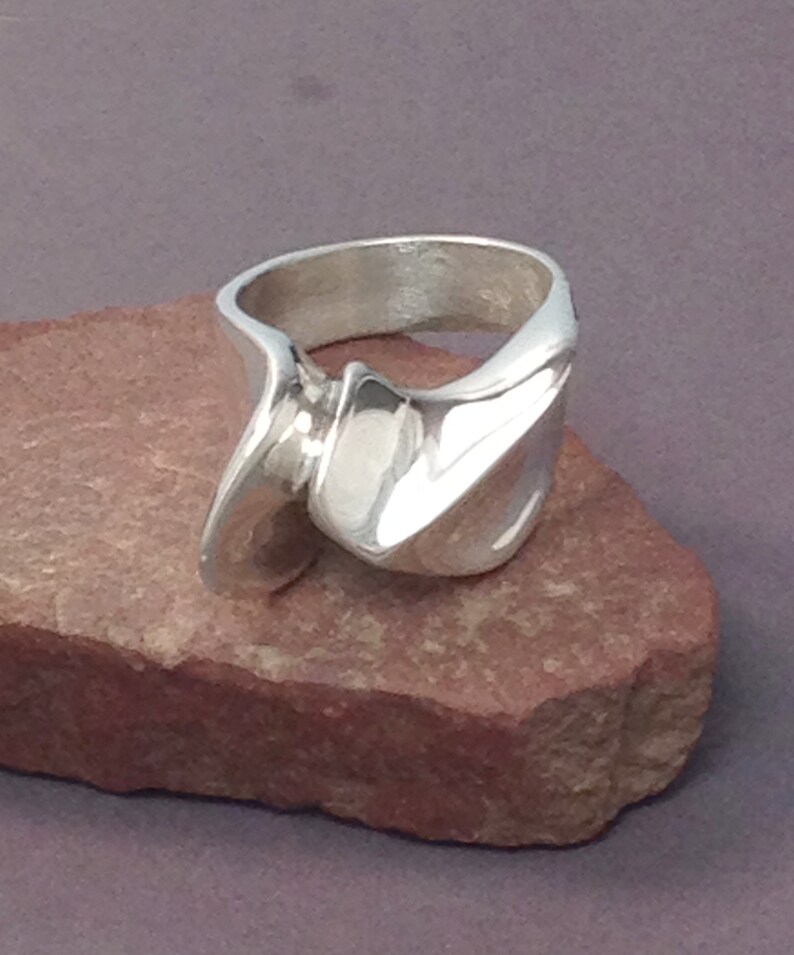 Model art.7A Sculpture Original Ring Art Jewelry Big Version Sterling Silver What size Do You need? Hand Carved