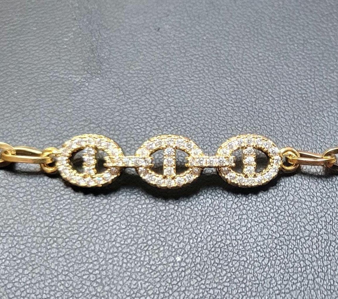 Cz Link Bracelet - Etsy