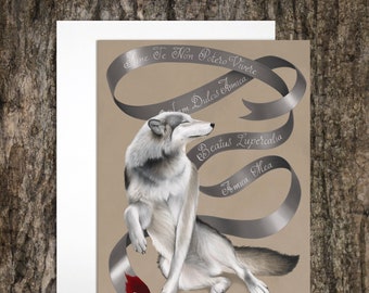 Wolf Valentine Card, Gothic Valentine