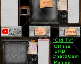 Old Tv Twitch panels, overlays and more