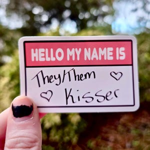 Nametag SIE Them Kisser Aufkleber
