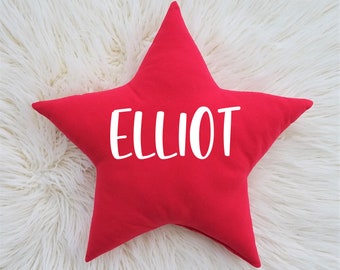 Baby Name Star Pillow, Personalized Kids pillow, Custom Baby Shower Gift, Kid's Name Pillow, Star Pillow, Star Plushie, Custom Star Pillow