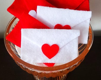 Mini Love Letter Tiered Tray Filler Valentine's Day felt love letters Valentine's Day Tiered Tray Decoration Small love letter bowl filler