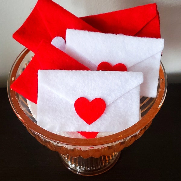 Mini Love Letter Tiered Tray Filler Valentine's Day felt love letters Valentine's Day Tiered Tray Decoration Small love letter bowl filler