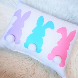 Easter Bunny Pillow, Easter Pillow, Bunny Pillow, Cotton Tail Bunny Pillow, Bunny Decor, Easter Bunny Decor, Easter Decoration image 2