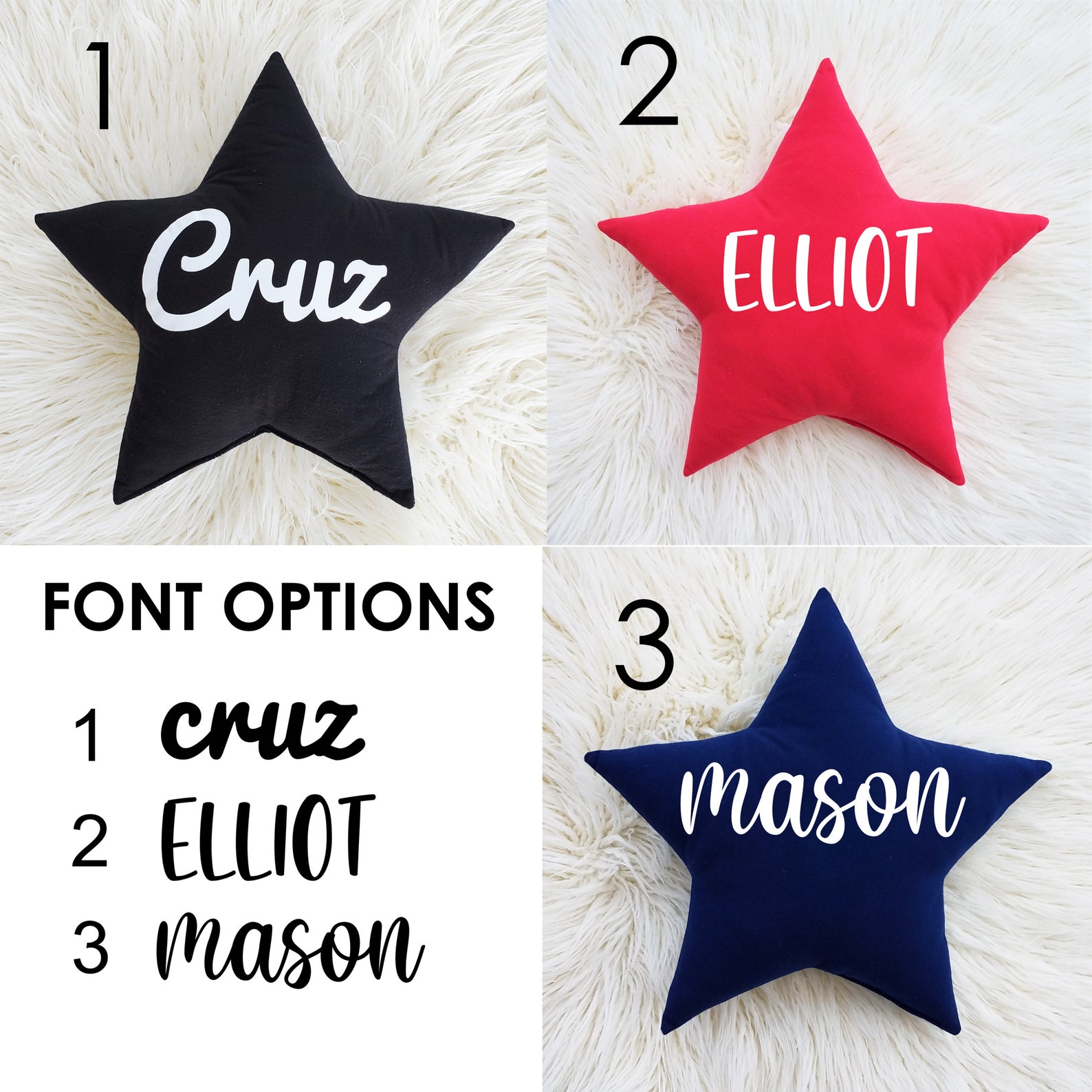 Personalized Baby Star Pillow Custom Baby Gift Star Shaped Etsy