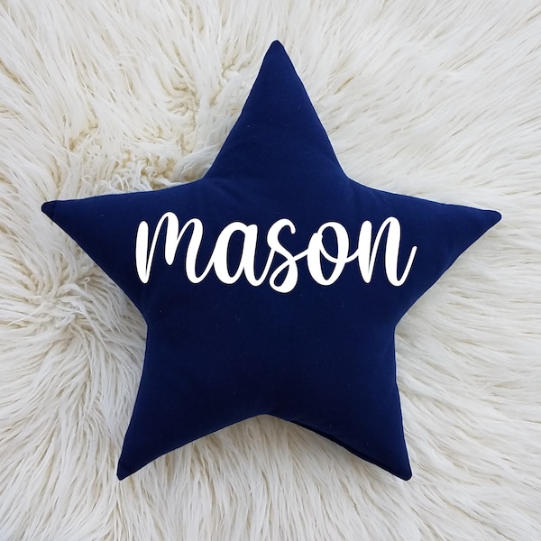 Personalized Star Pillow, Personalized Baby Name pillow, Custom Baby Gift, Kids Name Pillow, Nursery Name Pillow, Kids Room Name Pillow