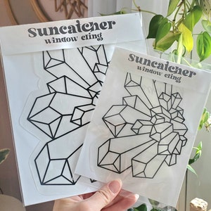 Crystal suncatcher window cling, rainbow maker sticker, suncatcher window clings, crystal rainbow window stickers, crystal lover gift,
