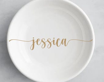 Gepersonaliseerde sieraden ringschotel, gepersonaliseerd cadeau bruidsmeisje, cadeau voor haar, leuk cadeau voor vrienden, aangepaste naamringschotel