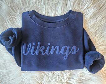 Custom puff print team name Sweatshirt, embossed mascot sweatshirt, puff school sports team, sports mom sweatshirt, custom school sweatshirt