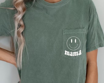 Mama Pocket Tee, Mother’s Day shirt, Oversized Pocket Mama Shirt, mama shirt, Mother’s Day Gift, Shirt for Mom, Gift for Mom