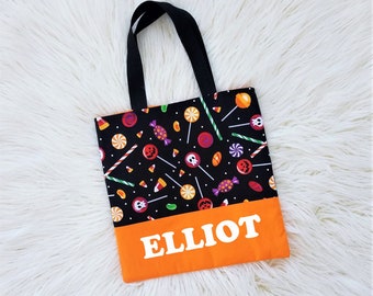 Personalized Trick-or-Treat Bags, Monogrammed Trick or Treat Bag, Trick or treat bag, Personalized Halloween bag, Halloween Bag, Candy Bag