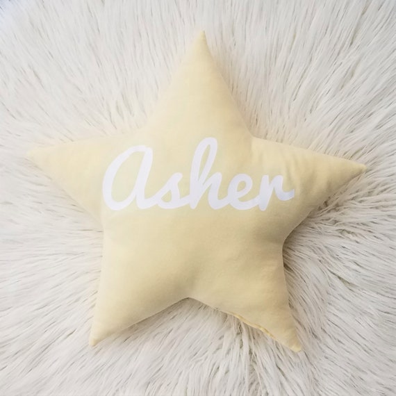 Name Star Shaped Pillow Personalized Baby Pillow Custom Baby Etsy
