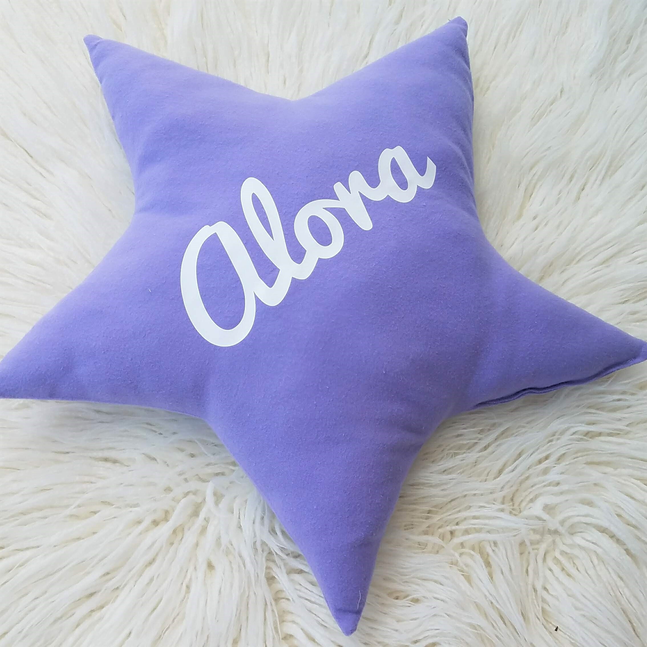 Personalized Star Shaped Pillow Baby Name Pillow Custom Baby Etsy