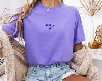 Purple Army K POP boy band concert shirt