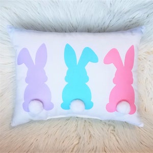 Easter Bunny Pillow, Easter Pillow, Bunny Pillow, Cotton Tail Bunny Pillow, Bunny Decor, Easter Bunny Decor, Easter Decoration image 1