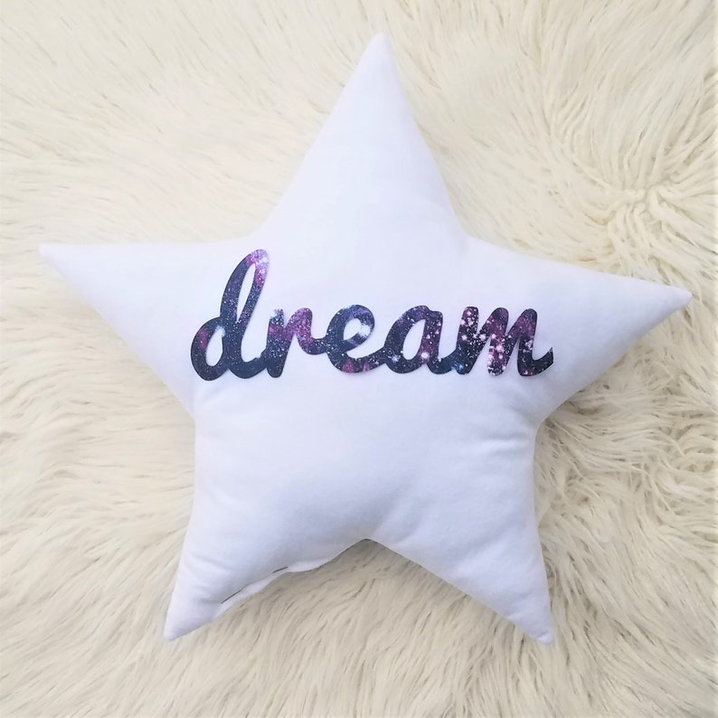 Dream Star Shaped Pillow Personalized Baby Pillow Custom Etsy