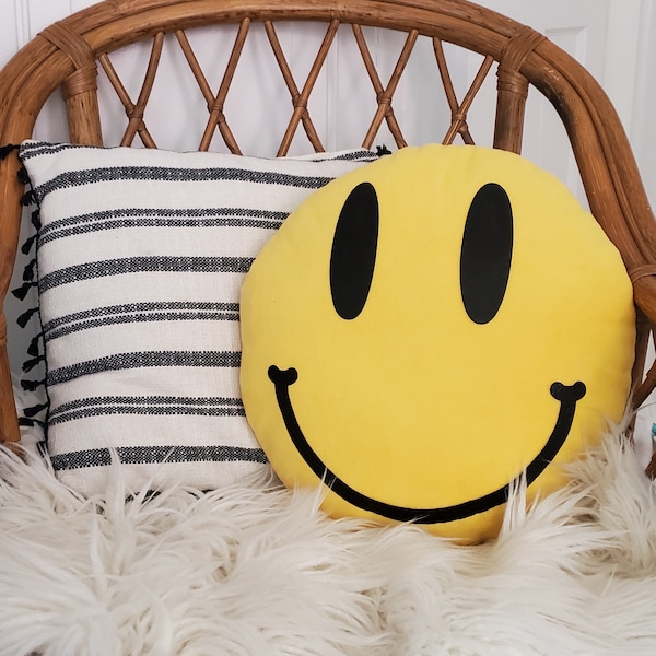 Smiley Face Pillow Etsy