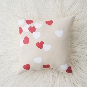Confetti Heart Pillow, Valentines Pillow, Applique heart pillow, valentines decor, valentines day pillow, heart pillow, valentines pillow