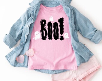 Boo Pink Kid’s Halloween Shirt, Cute Halloween Tee Kids, Halloween Bodysuit for Baby, Boo Shirt, Cute Ghost Shirt for Kids