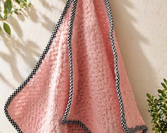 2Pc Kitchen Dishcloths 8" x 8" - Pink With Hook Fluff Reusable